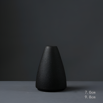 BlackCraft Vase - Ästhetisch Texturierte Keramikvasen für Blumen