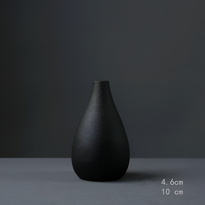 BlackCraft Vase - Ästhetisch Texturierte Keramikvasen für Blumen