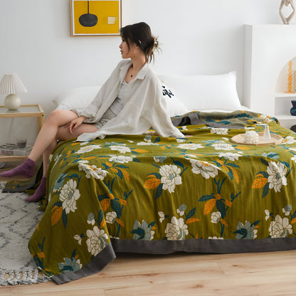 Bohem Plaid - Kunstvolle geometrische Baumwollfleece-Decke