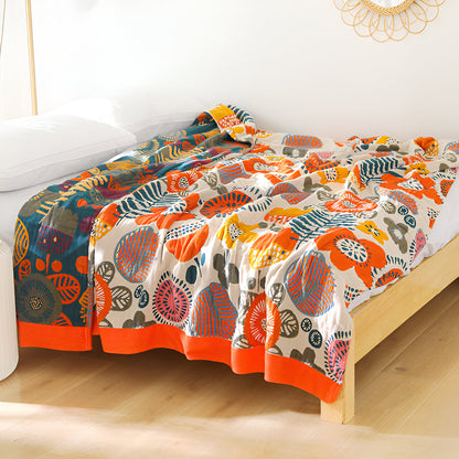 Bohem Plaid - Kunstvolle geometrische Baumwollfleece-Decke