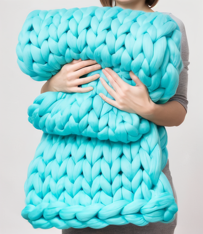 BraidKnit Plaid - Stylisch, Dicke, Atmungsaktive Fleece-Decke mit Flechtmuster