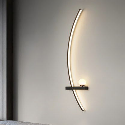 BrightArc Wandleuchte - Gebogene Wandleuchte LED - Arc Line Nachttisch Wandlampe