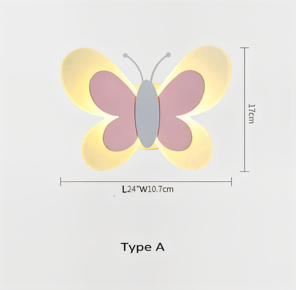 BrilliButterfly Wandleuchte - Charmante Acryl Schmetterling Wandleuchte - Bunte Wandleuchten LED Indoor