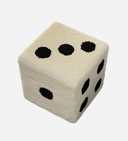 ChroDot Hocker - Stylischer Schwarz Weißer Samt Würfelhocker