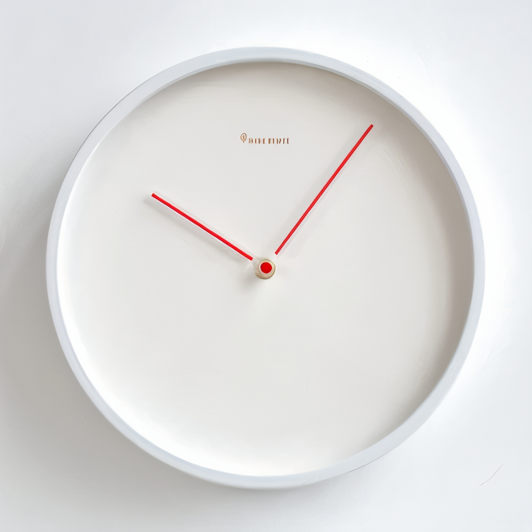 Circ O'Clock - Elegante Weiße Metall Wanduhr