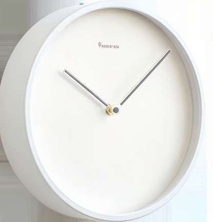 Circ O'Clock - Elegante Weiße Metall Wanduhr