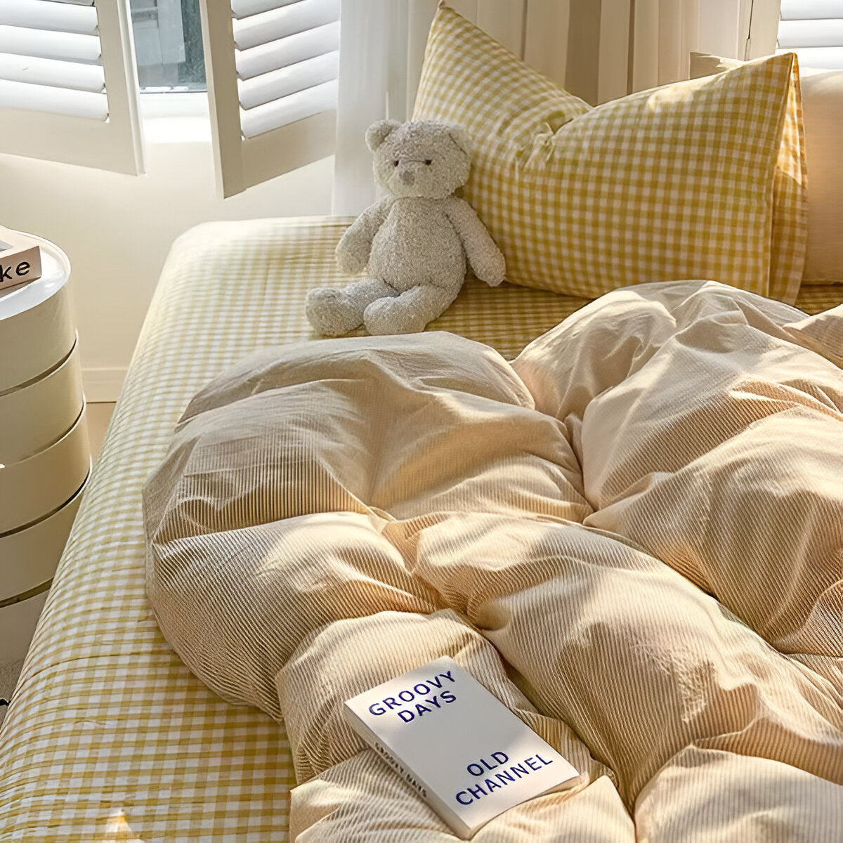 Classica Bettwäsche - Modernes Karomuster Bettwäscheset mit Reißverschluss