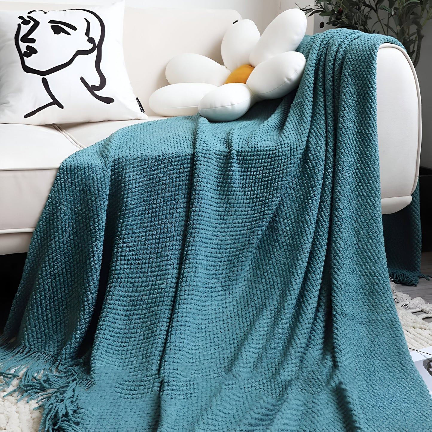 Garduru – Stilvolle Strick-Fleecedecke