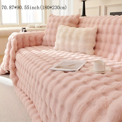 ComfyPal Plaid - Luxuriöse Dicke Plüsch Sofadecke - Ultra Weiche Gesteppte Kunstpelz Fleece-Decke
