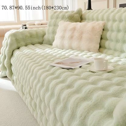 ComfyPal Plaid - Luxuriöse Dicke Plüsch Sofadecke - Ultra Weiche Gesteppte Kunstpelz Fleece-Decke