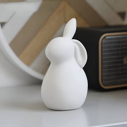 ConeyBliss Ostern Deko - Minimalistische Weiße Keramik Osterhasen Figuren