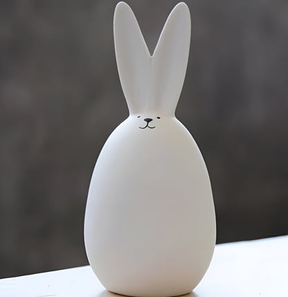 ConeyBliss Ostern Deko - Minimalistische Weiße Keramik Osterhasen Figuren