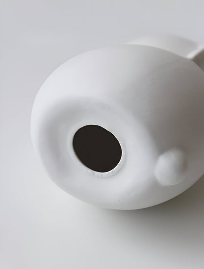 ConeyBliss Ostern Deko - Minimalistische Weiße Keramik Osterhasen Figuren