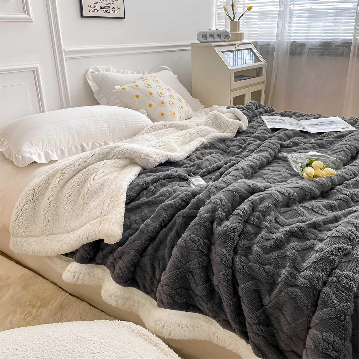 WarmHaven – Luxuriöse doppelseitige Fleece-Decke für ultimativen Winterkomfort