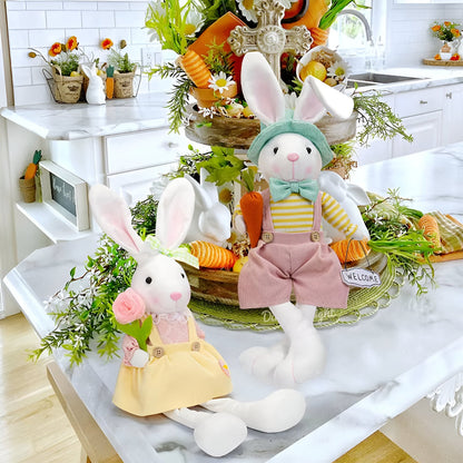 CushBunnie - Weicher Stoff Osterhase - Liebenswerte Osterdeko