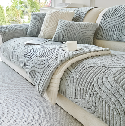 CushShield - Weich, Rutschfester Shu Samt Sofabezug