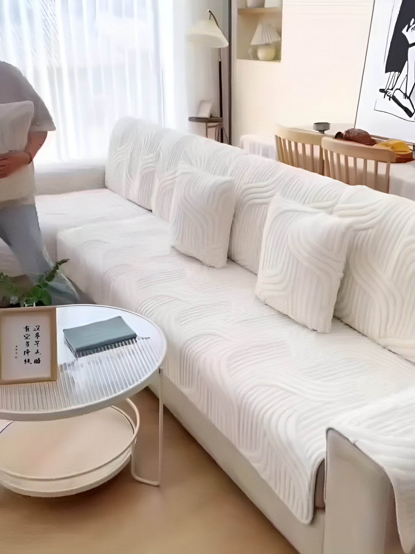 CushShield - Weich, Rutschfester Shu Samt Sofabezug