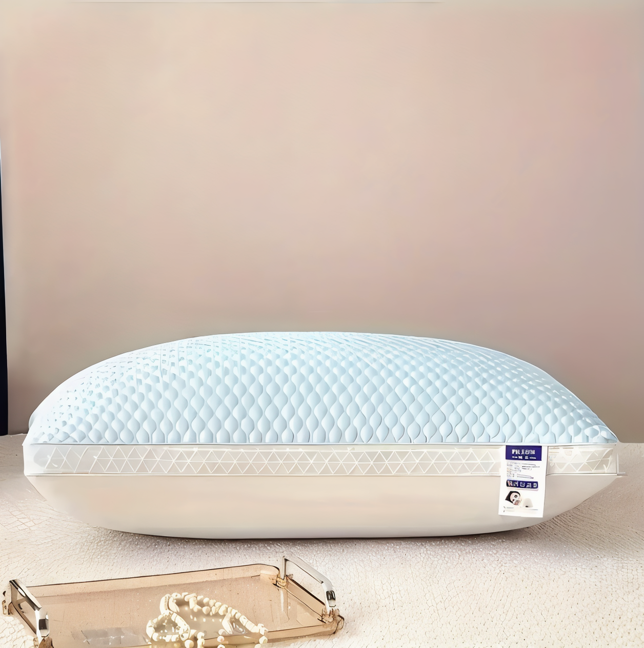 CushiesBlue – Set mit 2 weichen, atmungsaktiven Memory-Schaum-Kissen