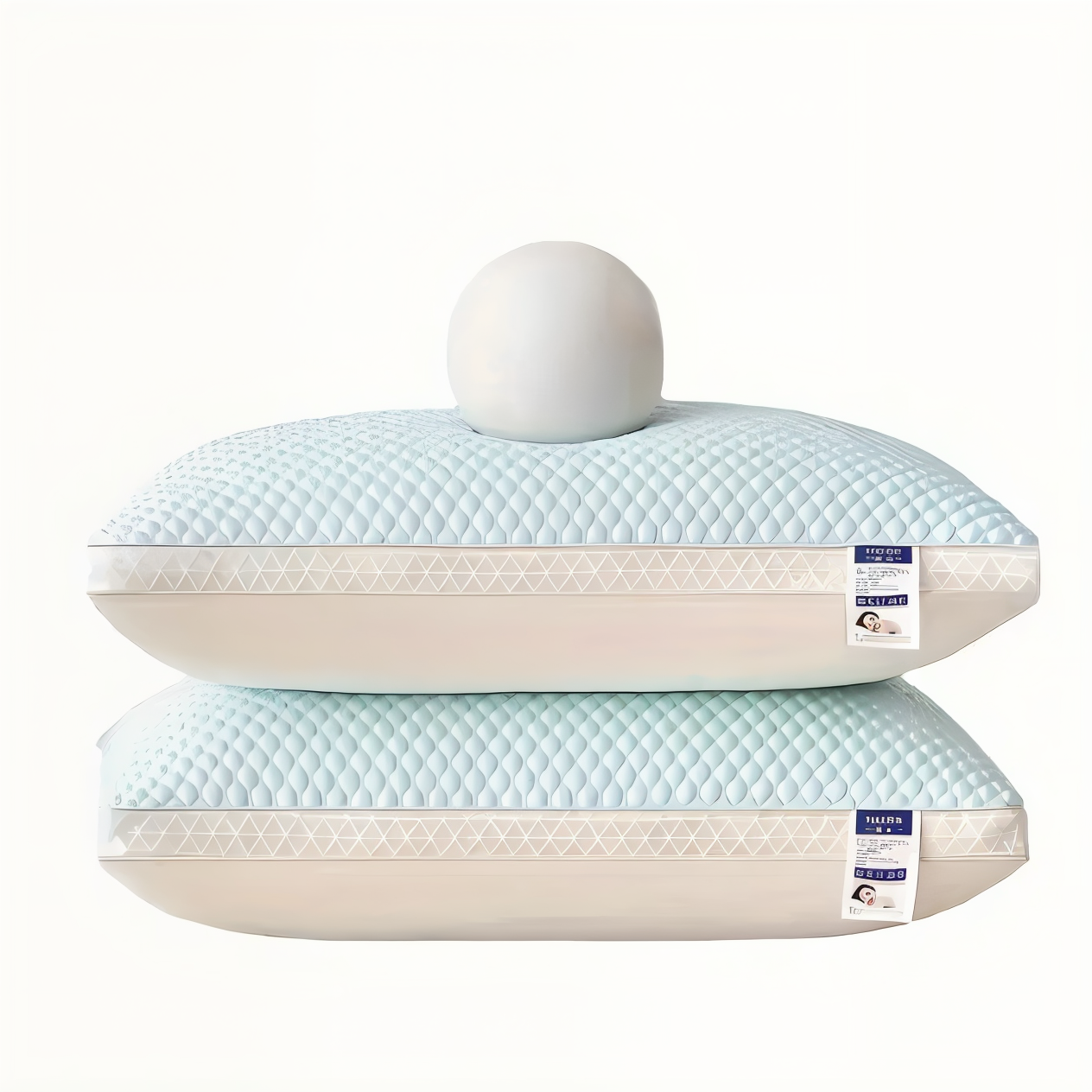CushiesBlue – Set mit 2 weichen, atmungsaktiven Memory-Schaum-Kissen