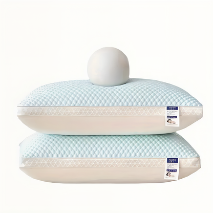 CushiesBlue – Set mit 2 weichen, atmungsaktiven Memory-Schaum-Kissen