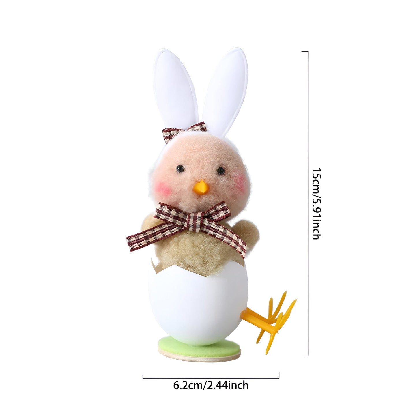 CutieChick Osterdeko - Plüsch Osterküken mit Hasenohren - Bunte Bruteier Deko