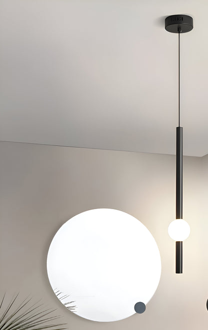 CyliWand LED Pendelleuchte - Minimalistische Geometrische Hängelampe in Schwarz/Weiß