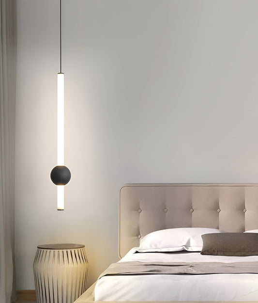 CyliWand LED Pendelleuchte - Minimalistische Geometrische Hängelampe in Schwarz/Weiß