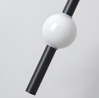 CyliWand LED Pendelleuchte - Minimalistische Geometrische Hängelampe in Schwarz/Weiß