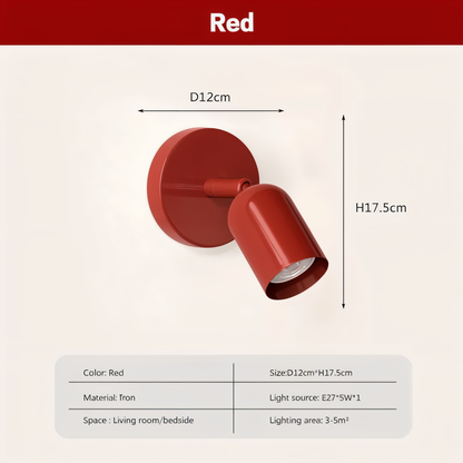 DownDazz Wandleuchte - Bunte Halbzylindrische Macaron Wandlampe - Minimalistische Wandleuchten LED