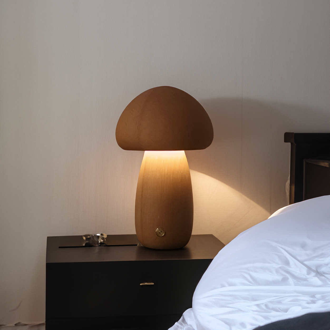 Garduru | Touch-LED Nachttischlampe aus edlem Holz