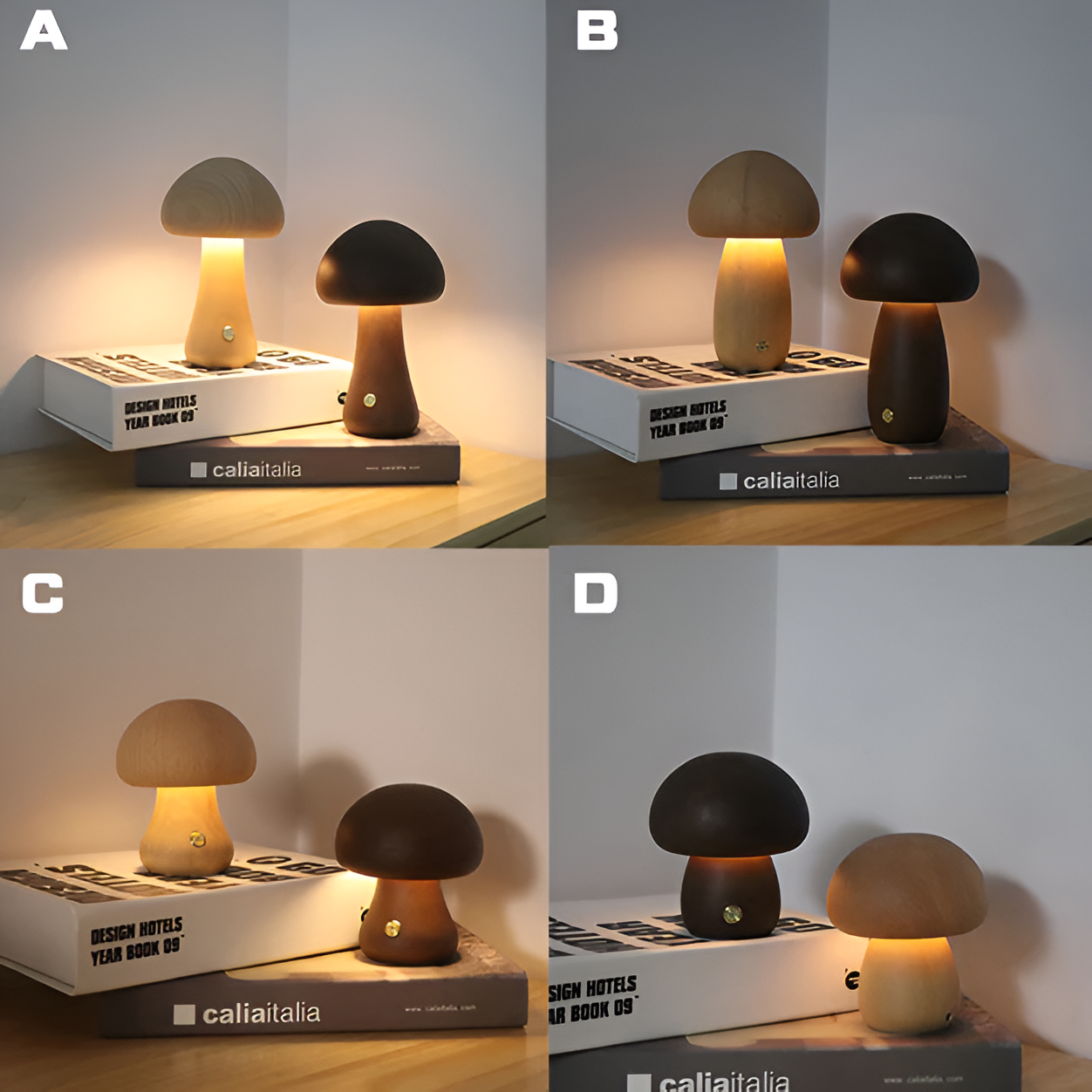 Garduru | Touch-LED Nachttischlampe aus edlem Holz