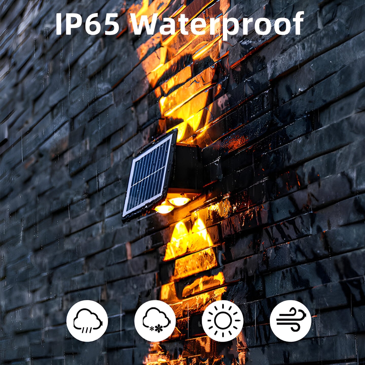 DualLit Gartenbeleuchtung - Wasserdichte LED Solarlampe Garten - Up & Down Außenbeleuchtung