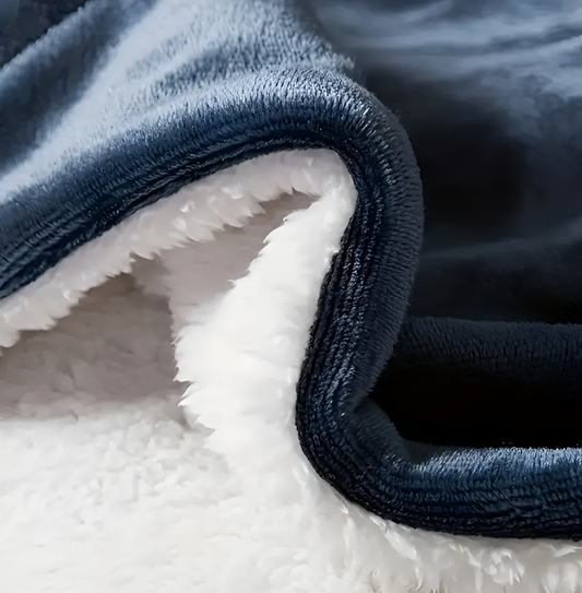 Fleecy Plaid - Dicke & Flauschige Flanell Sherpa Fleece Decke