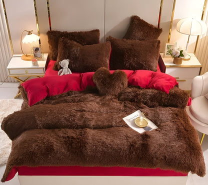 FlufFur Bettwäsche - Ultra Flauschige Fleece Bettdecke - Atmungsaktive Bettwäsche Set