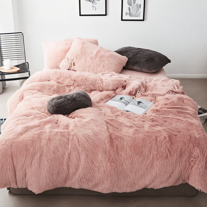 FlufFur Bettwäsche - Ultra Flauschige Fleece Bettdecke - Atmungsaktive Bettwäsche Set