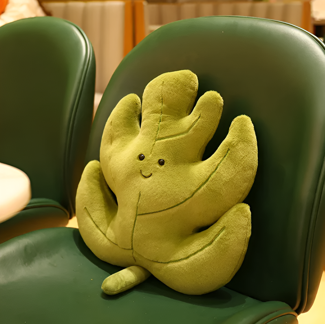 Folium Plüsch - Weich Gefüllte Blatt Deko Kissen
