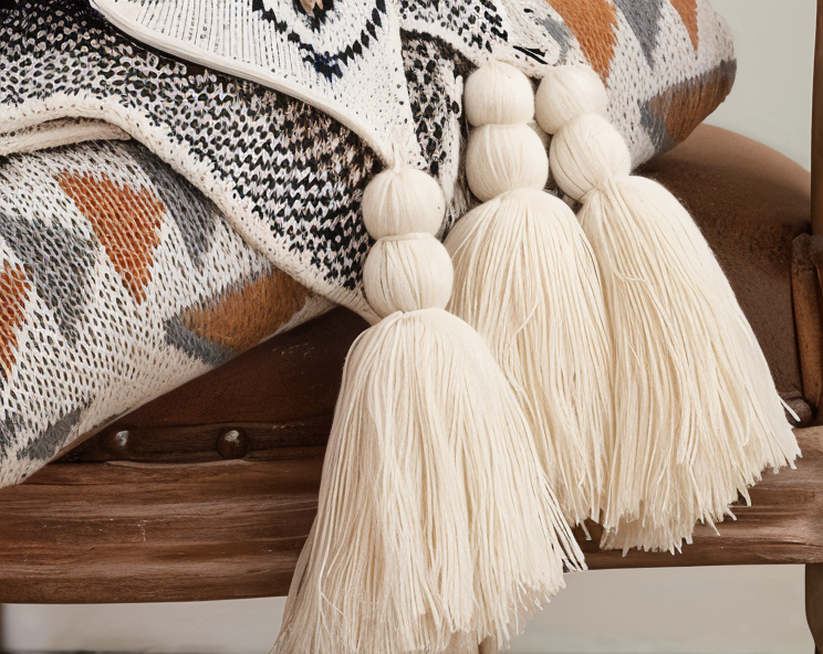 Garduru – Geometrische Boho Fleece-Decke