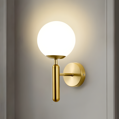 Glänzende Kugel Wandleuchte - Stilvolle Kupfer Wandlampe - Wandleuchten LED Innen