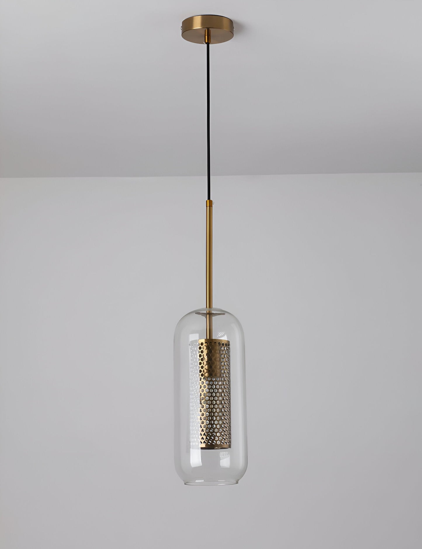 HiveGlim - Geometrische Glas Hängelampe mit Wabendesign - Vintage Loft Beleuchtung