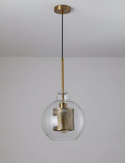 HiveGlim - Geometrische Glas Hängelampe mit Wabendesign - Vintage Loft Beleuchtung