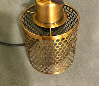 HiveGlim - Geometrische Glas Hängelampe mit Wabendesign - Vintage Loft Beleuchtung