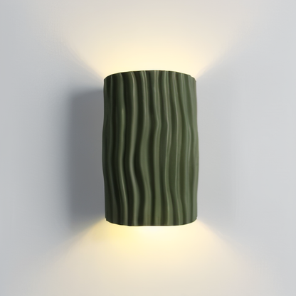 HuePleat Wandleuchte - Curvy Pleated Resin Wandlampe - Up and Down Wandleuchten Geführt