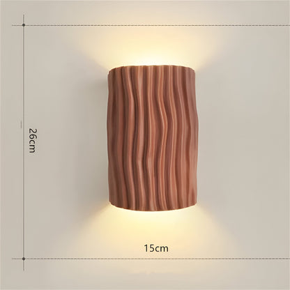 HuePleat Wandleuchte - Curvy Pleated Resin Wandlampe - Up and Down Wandleuchten Geführt
