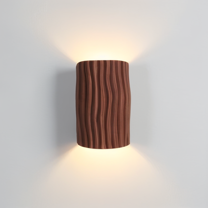 HuePleat Wandleuchte - Curvy Pleated Resin Wandlampe - Up and Down Wandleuchten Geführt