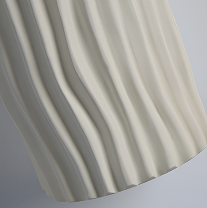 HuePleat Wandleuchte - Curvy Pleated Resin Wandlampe - Up and Down Wandleuchten Geführt