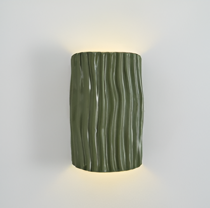 HuePleat Wandleuchte - Curvy Pleated Resin Wandlampe - Up and Down Wandleuchten Geführt