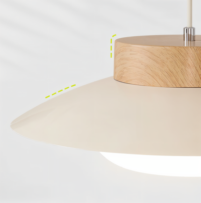 Icryl Pendelleuchte - Japanische Hängelampe in Creme Schalenform