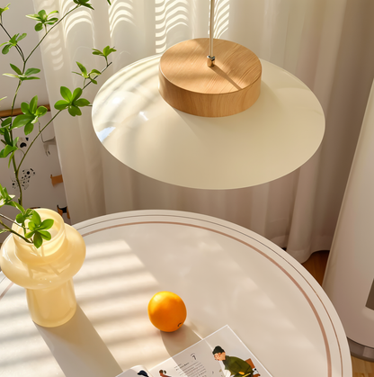 Icryl Pendelleuchte - Japanische Hängelampe in Creme Schalenform