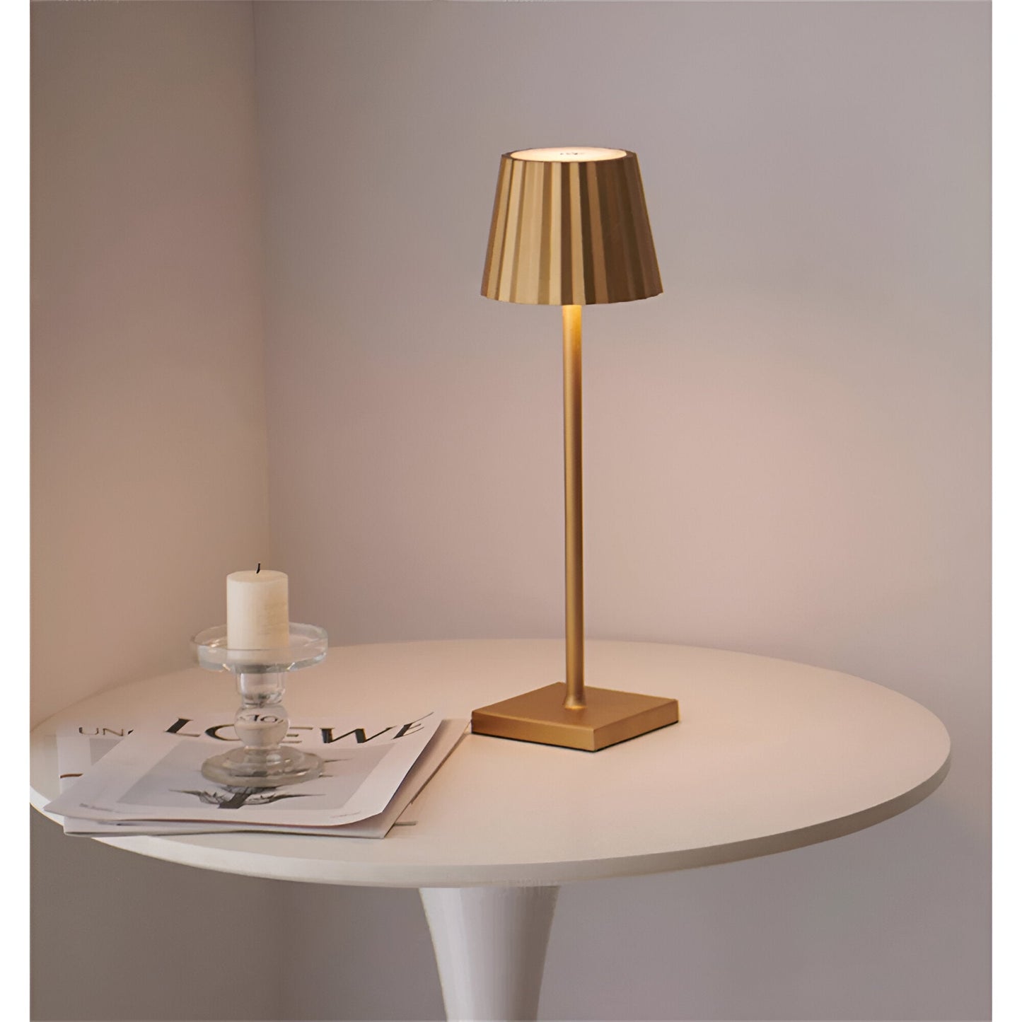 Garduru - LED Tischlampe kabellos, aufladbar und wasserdicht mit Touch-Bedienung