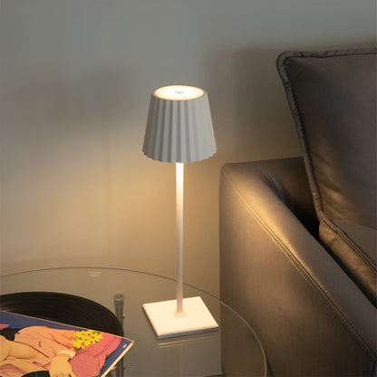 Garduru - LED Tischlampe kabellos, aufladbar und wasserdicht mit Touch-Bedienung